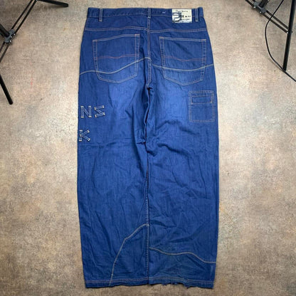 Pepe Jeans 00s navy baggy graphic denim jeans