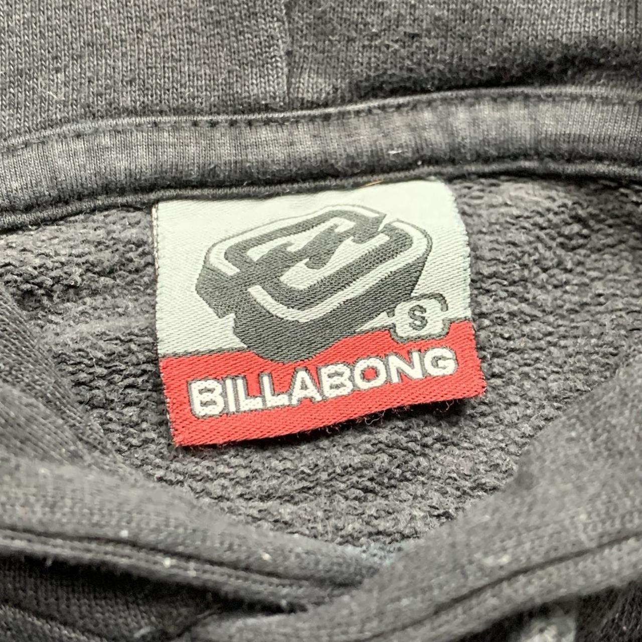 Billabong 00s graphic black boxy hoodie
