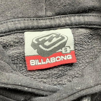 Billabong 00s graphic black boxy hoodie