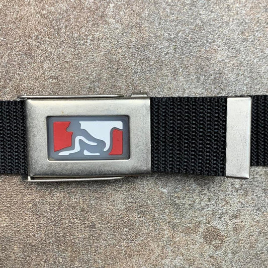 Drunknmunky 00s black webbed buckle belt