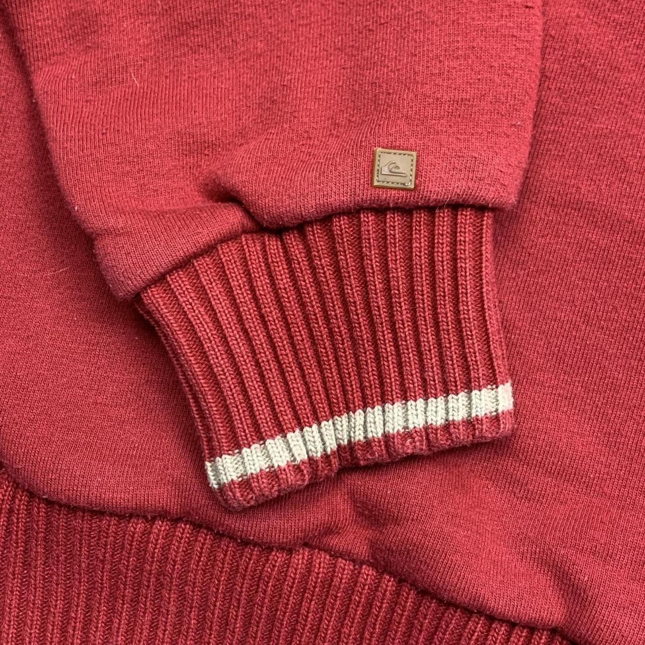 Quiksilver vintage 90s knit zip red boxy baggy cardigan surf skate jumper sweater top -