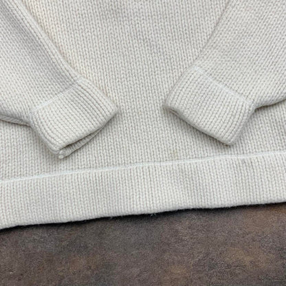 Animal 00s white cream chunky knit jumper