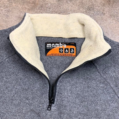 Mambo 00s grey boxy quarter zip fleece