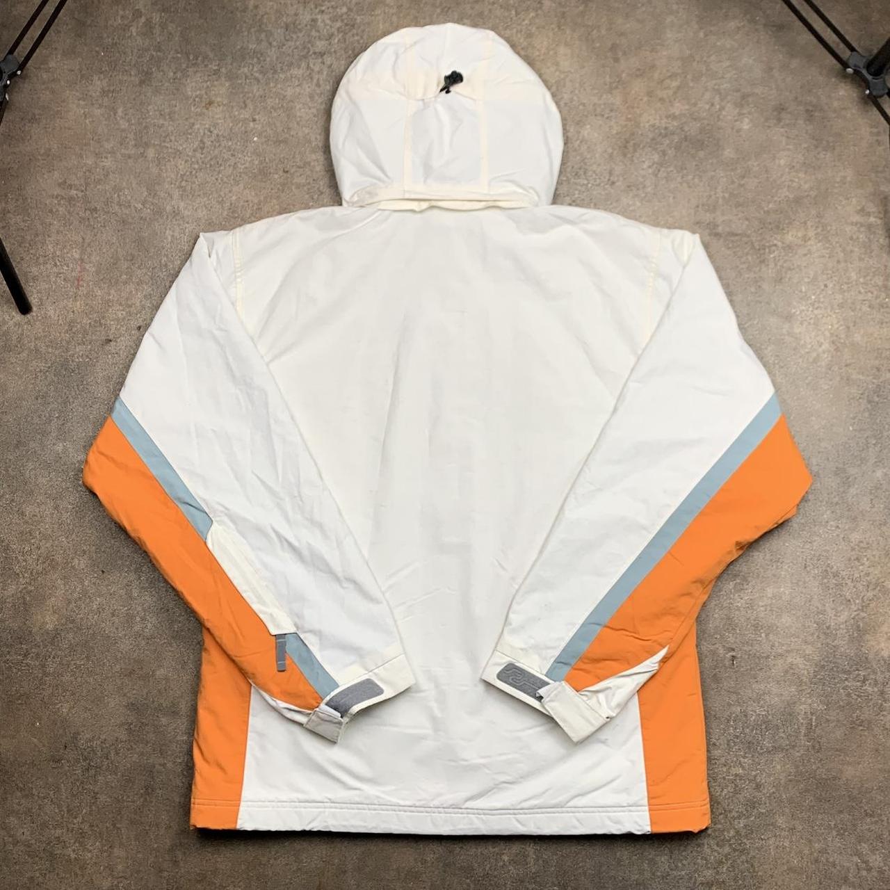 Billabong 90s white orange utilised ski jacket