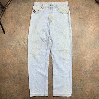 Avirex 00s straight leg pale blue denim jeans