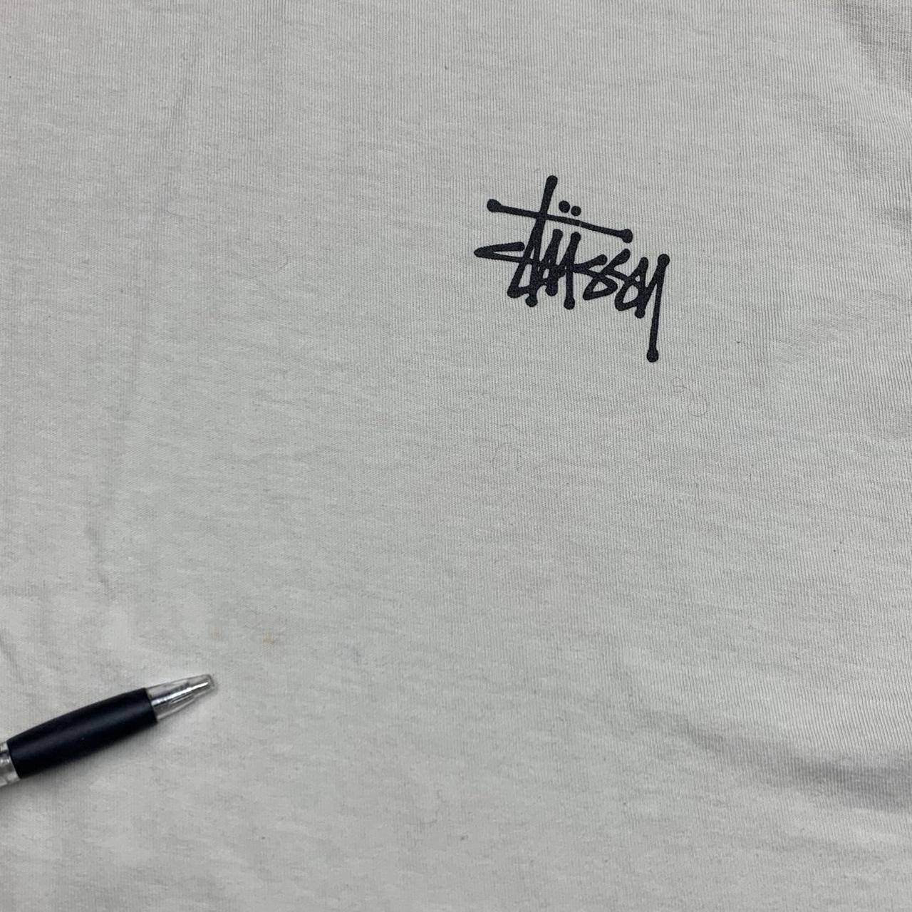 Stüssy white black graphic tee