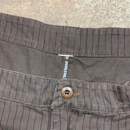 Billabong 00s brown striped graphic baggy shorts