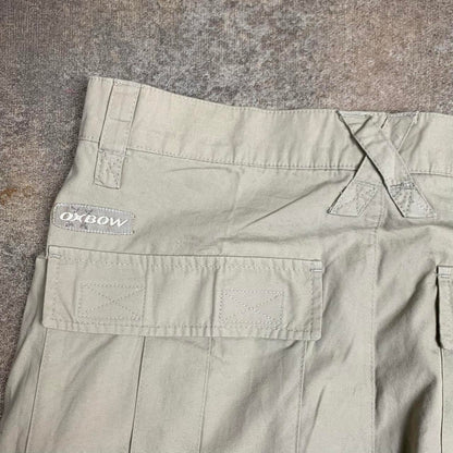 Oxbow 00s cream baggy cargo trousers