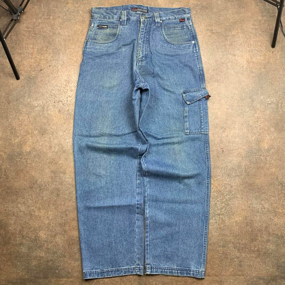 FUBU 00s baggy blue carpenter cargo denim jeans