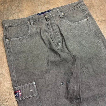 Phat Farm 00s baggy grey cargo denim jeans