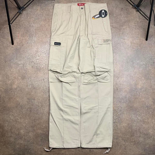 Oakley Software 00s cream graphic cargo trousers