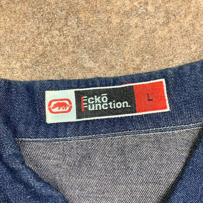 Ecko Function 00s navy graphic denim jacket
