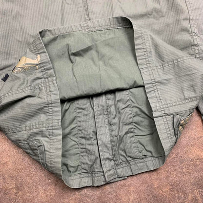 Quiksilver 00s khaki graphic shirt jacket