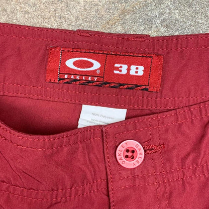 Oakley Software 00s graphic red baggy cargo shorts