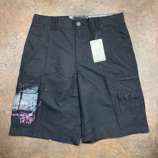 Oakley 00s black baggy graphic cargo shorts