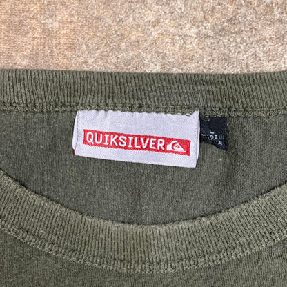 Quiksilver 90s graphic brown long sleeve tee
