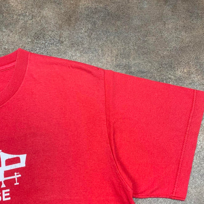 Stüssy 00s red boxy graphic tee