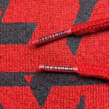 Hysteric Glamour 00s red boxy graphic hoodie