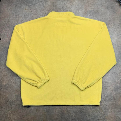 Quiksilver Polartec 90s yellow baggy fleece jumper