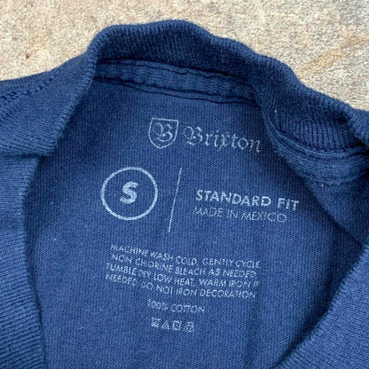 Brixton graphic navy long sleeve tee