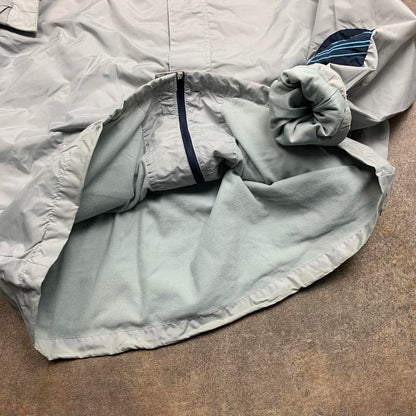 Quiksilver 90s light grey navy rain coat