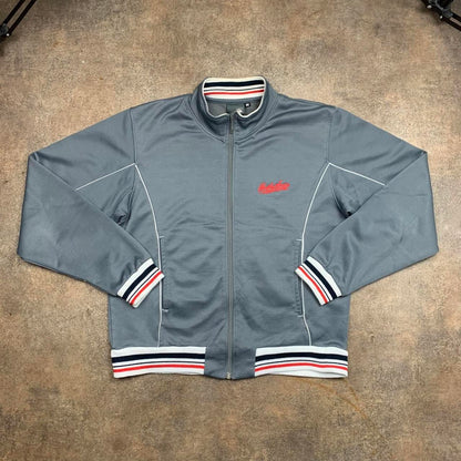 Quiksilver 90s grey graphic boxy zip jumper