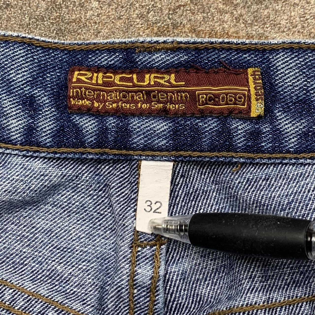Rip Curl 00s blue graphic baggy denim jeans