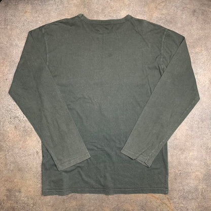 Quiksilver 90s graphic brown long sleeve tee