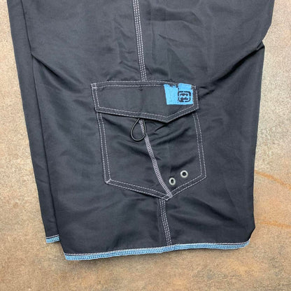Billabong 00s graphic black grey boardshorts