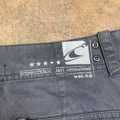 O'Neill 00s grey baggy graphic cargo trousers
