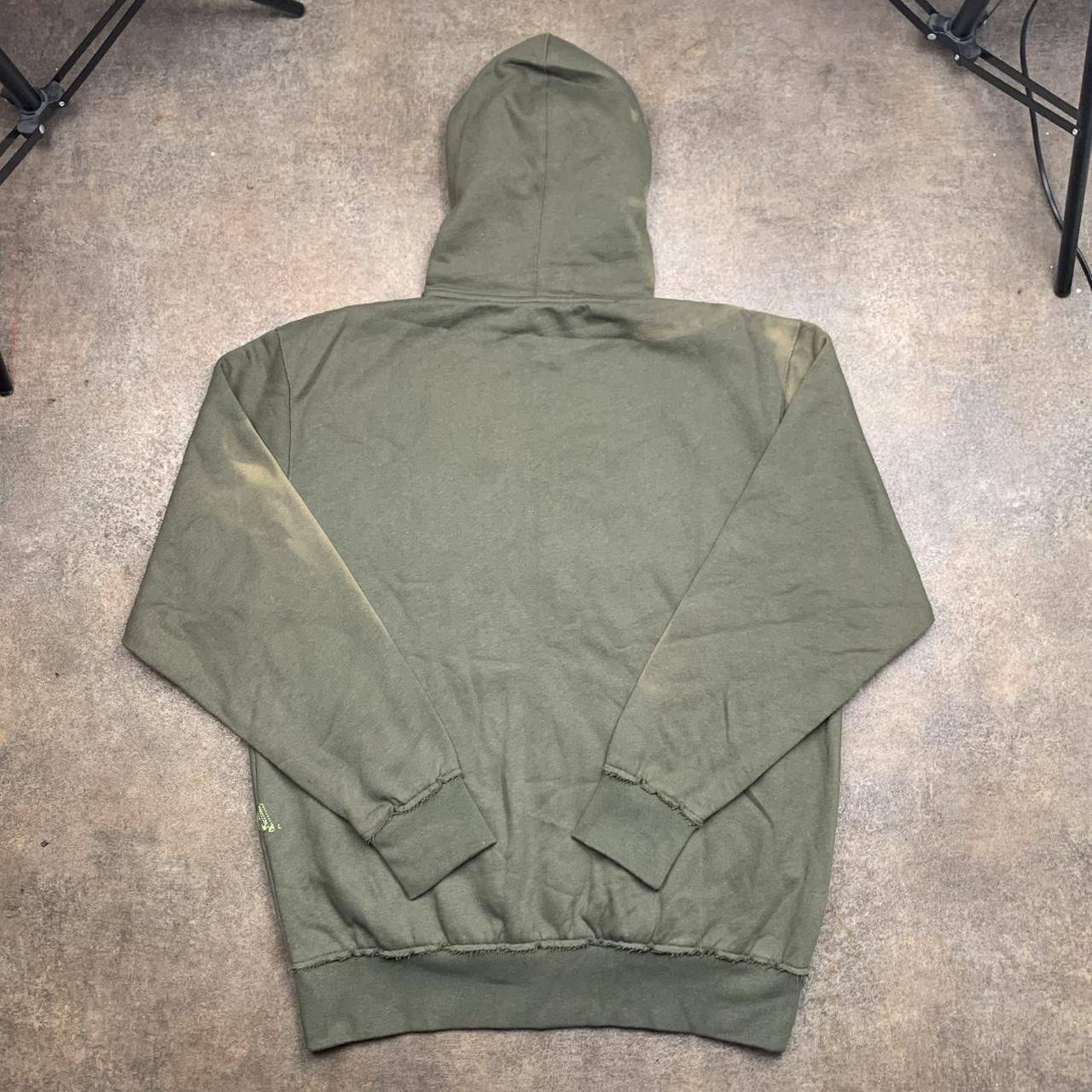 Hurley 00s khaki graphic boxy zip hoodie