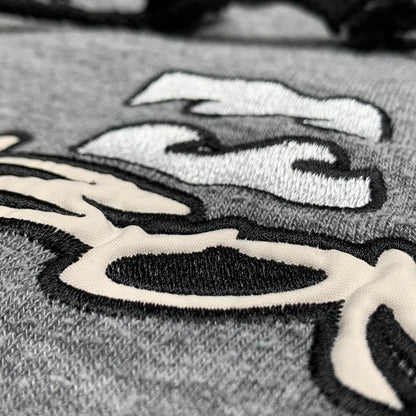 Billabong 90s light grey boxy graphic hoodie