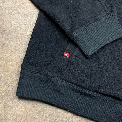 Quiksilver 00s black graphic zip fleece