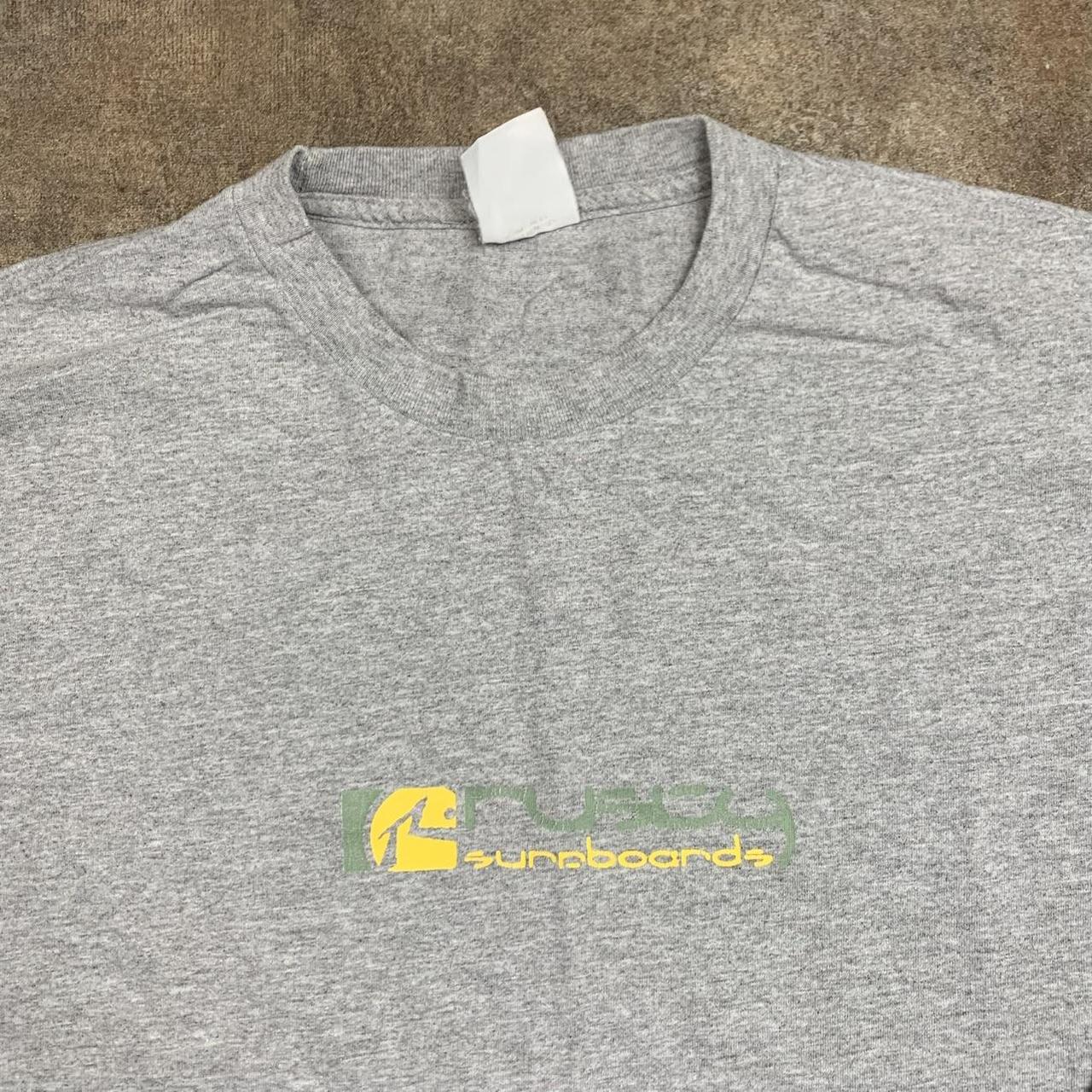 Rusty Surfboards 00s graphic grey long sleeve tee