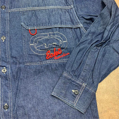 Ecko Function 00s navy graphic denim jacket