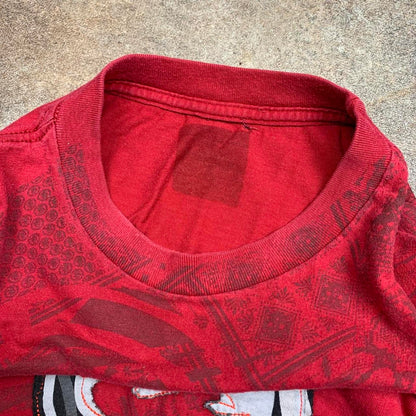 Billabong 90s red cut and sew graphic tee