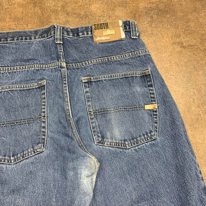Southpole 00s baggy navy blue jeans