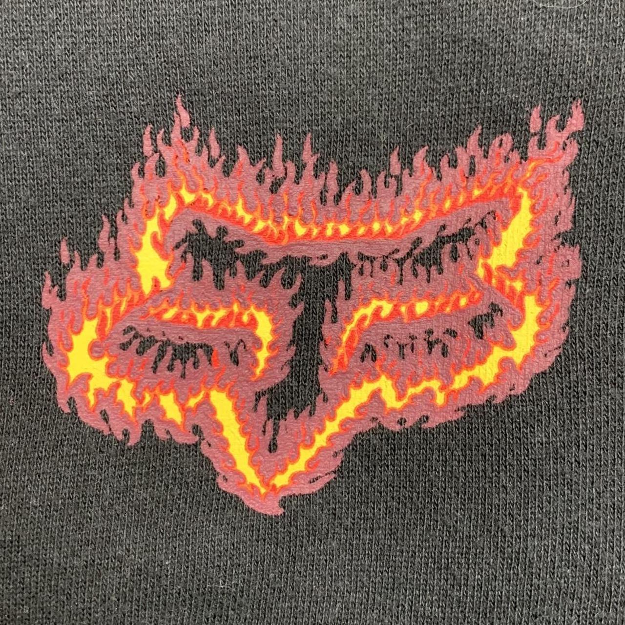 Fox Racing black flame graphic zip hoodie