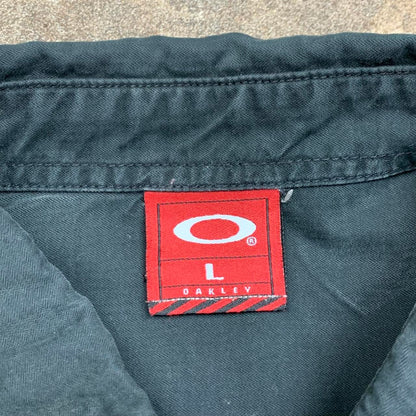 Oakley Software 00s black logo collar button shirt