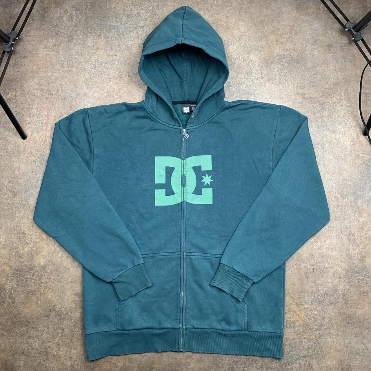 DC Shoes 00s graphic blue zip hoodie