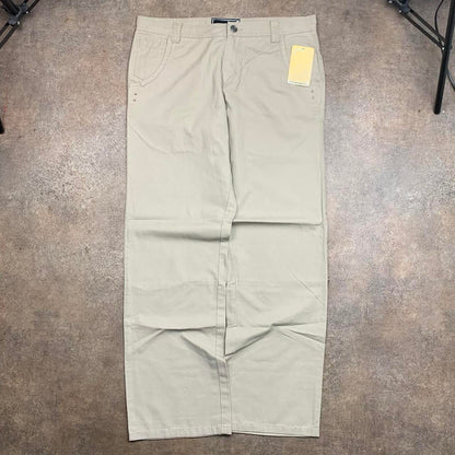 Oakley 00s cream beige baggy logo jeans