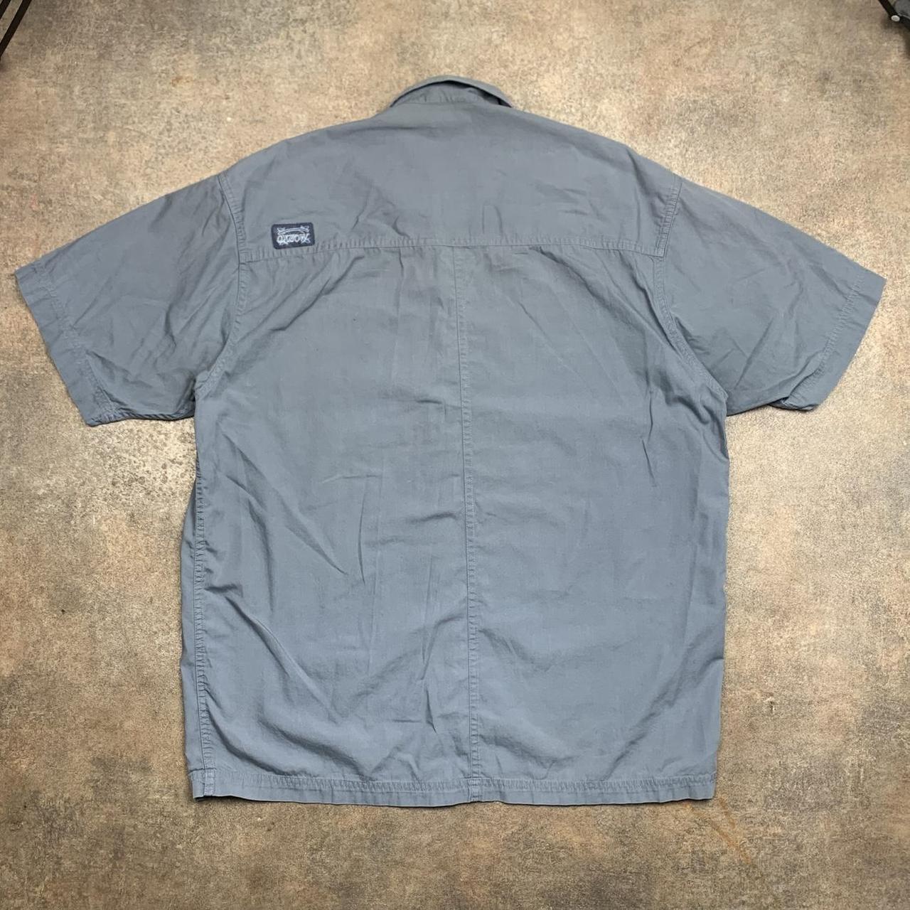 Oxbow 00s blue-grey collar button shirt