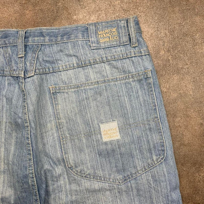 Marithé + François Girbaud 00s baggy pale blue jorts