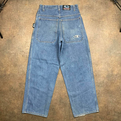 Interstate 90s baggy blue denim jeans
