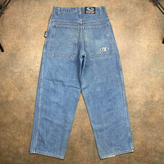 Interstate 90s baggy blue denim jeans