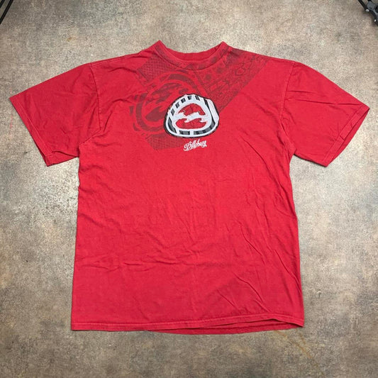 Billabong 90s red cut and sew graphic tee