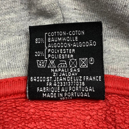 Quiksilver 90s red boxy graphic hoodie