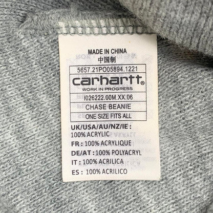 Carhartt W.I.P light grey logo beanie