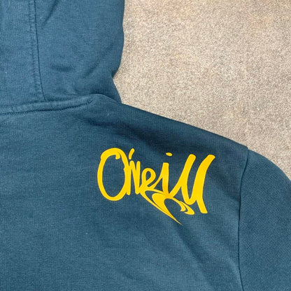 O'Neill 00s blue graphic boxy hoodie