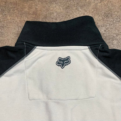 Fox Racing 00s white black coach jacket / jumper